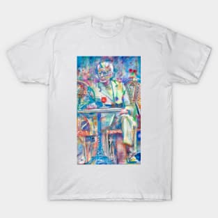 SAMUEL BECKETT sitting at the cafe - watercolor portrait T-Shirt